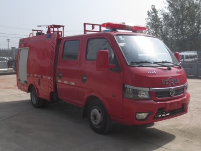 國六東風途逸雙排1噸小型消防車